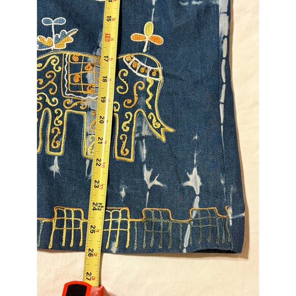 VTG Medium Sandy Starkman Embroidered Women's Jacket Elephants Cotton  EUC - Picture 7 of 9